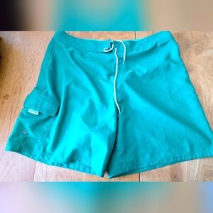 Greenline Recycled Fabrc swim trunks Light Green Swim Shorts with Drawstring USA